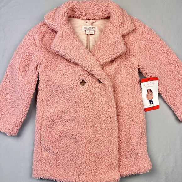 Biscotti Collezioni Kids Coat‎ Girls 6 Pink Sherpa Teddy Fleece Jacket New Gift - Picture 12 of 12